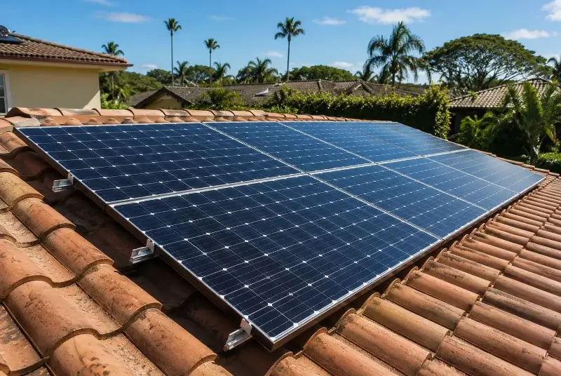 Installation de panneaux solaires au Castéra